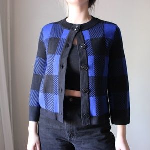 Designers Originals Blue Jumbo Gingham Cardigan